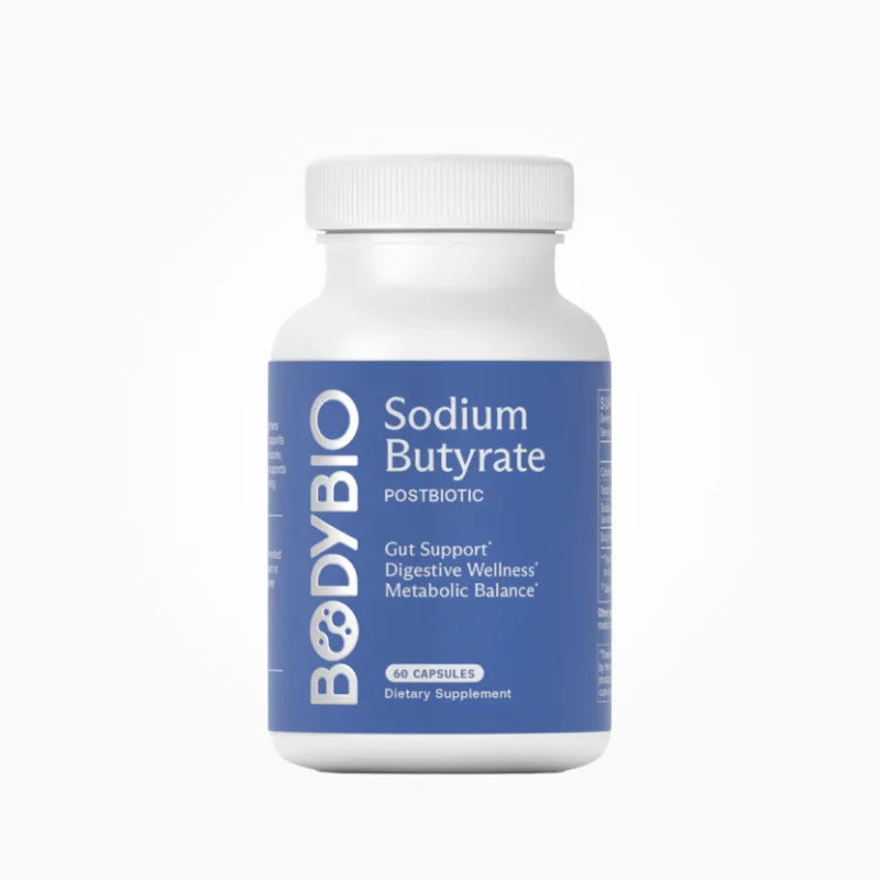 Butyrate – BodyBio Butyrate delivers highly bioavailable sodium butyrate to support gut lining integrity, microbiome balance…