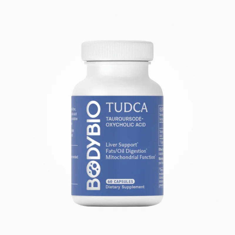 TUDCA – BodyBio TUDCA (Tauroursodeoxycholic Acid) is a natural bile acid derivative that supports liver detoxification, heal…