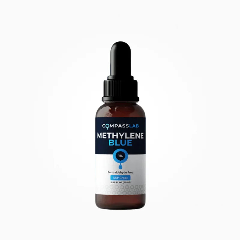 Methylene Blue 1% – Compass Laboratory Methylene Blue 1% is a pharmaceutical-grade, USP-certified solution that boosts mitoc…