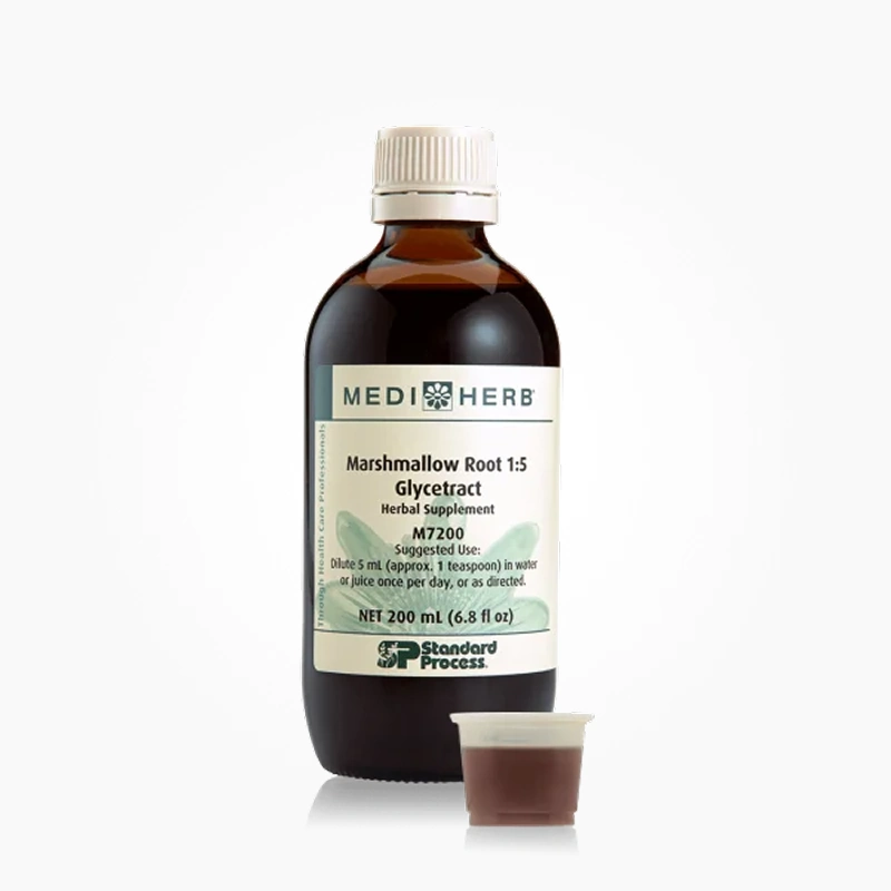Marshmallow Root 1:5 Glycetract – Marshmallow Root 1:5 Glycetract by Standard Process is a liquid extract of marshmallow roo…