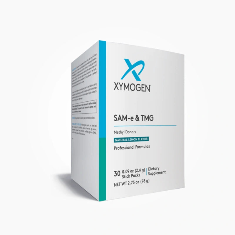 SAM-e & TMG – SAM-e & TMG by Xymogen combines S-adenosyl-L-methionine (SAM-e) with betaine anhydrous (TMG) in a lemon-flavor…