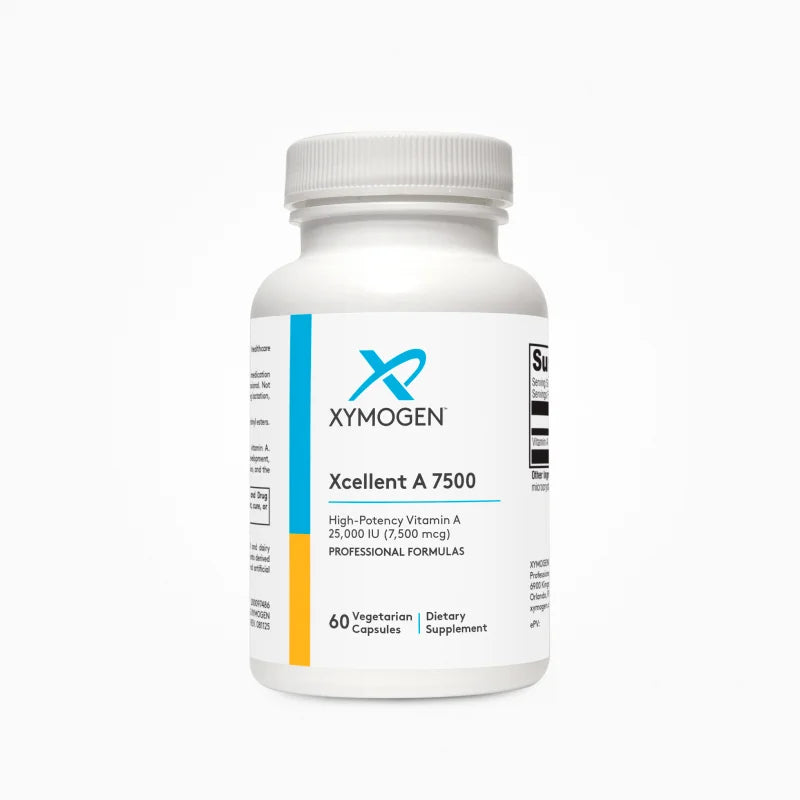 Xcellent A 7500 – Xcellent A 7500 by Xymogen delivers 7,500 IU of pre-formed vitamin A (retinyl palmitate) per softgel to su…